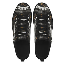 Load image into Gallery viewer, Rich and Rich Men’s Black Camo Piano Saxophone Canvas Sneakers - Rich and Rich Homeopportunities
