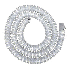 Load image into Gallery viewer, Men&#39;s Hip-Hop Zirconia Necklace in Copper Alloy Rectangular Design
