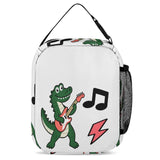 Critter Kicks Kids Croc Rock White Three Piece Backpack Set