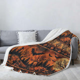 Rich & Rich Plush Haven Sherpa Fleece Orange Throw Blanket 80″ × 90″