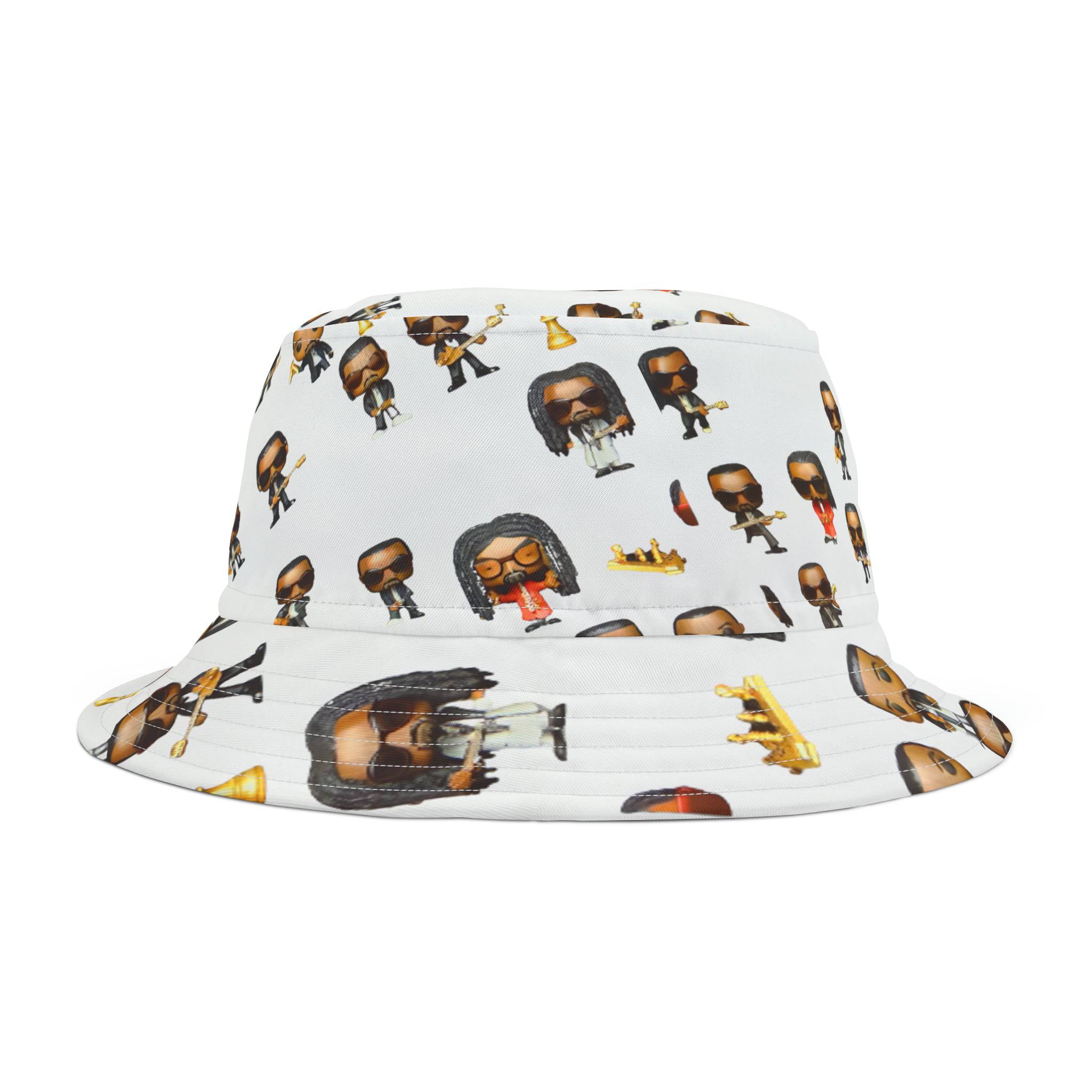 R_RH White Caricature Toons Bucket Hat - Rich and Rich Homeopportunities 