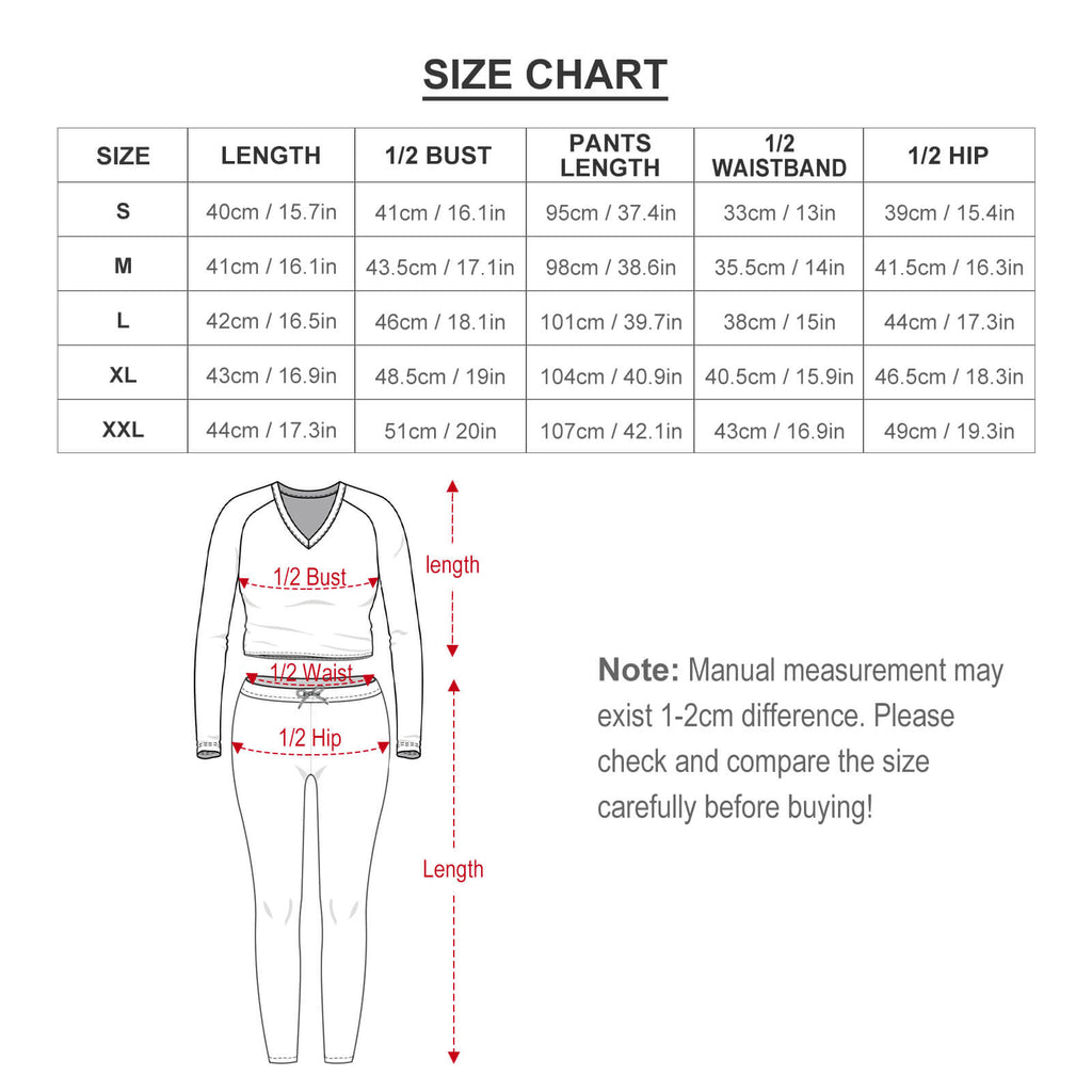 R&RH Women's Grey V-neck Long Sleeve Yoga Sweatsuit Set with Graphic Design