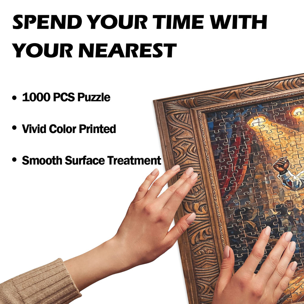 Rich and Rich Master Juba — William Henry Lane 1000-Piece Wooden Jigsaw Puzzle (Horizontal)