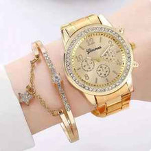 Load image into Gallery viewer, Geneva Men&#39;s Diamond-Accent Quartz Watch - Three-Eye Alloy Design
