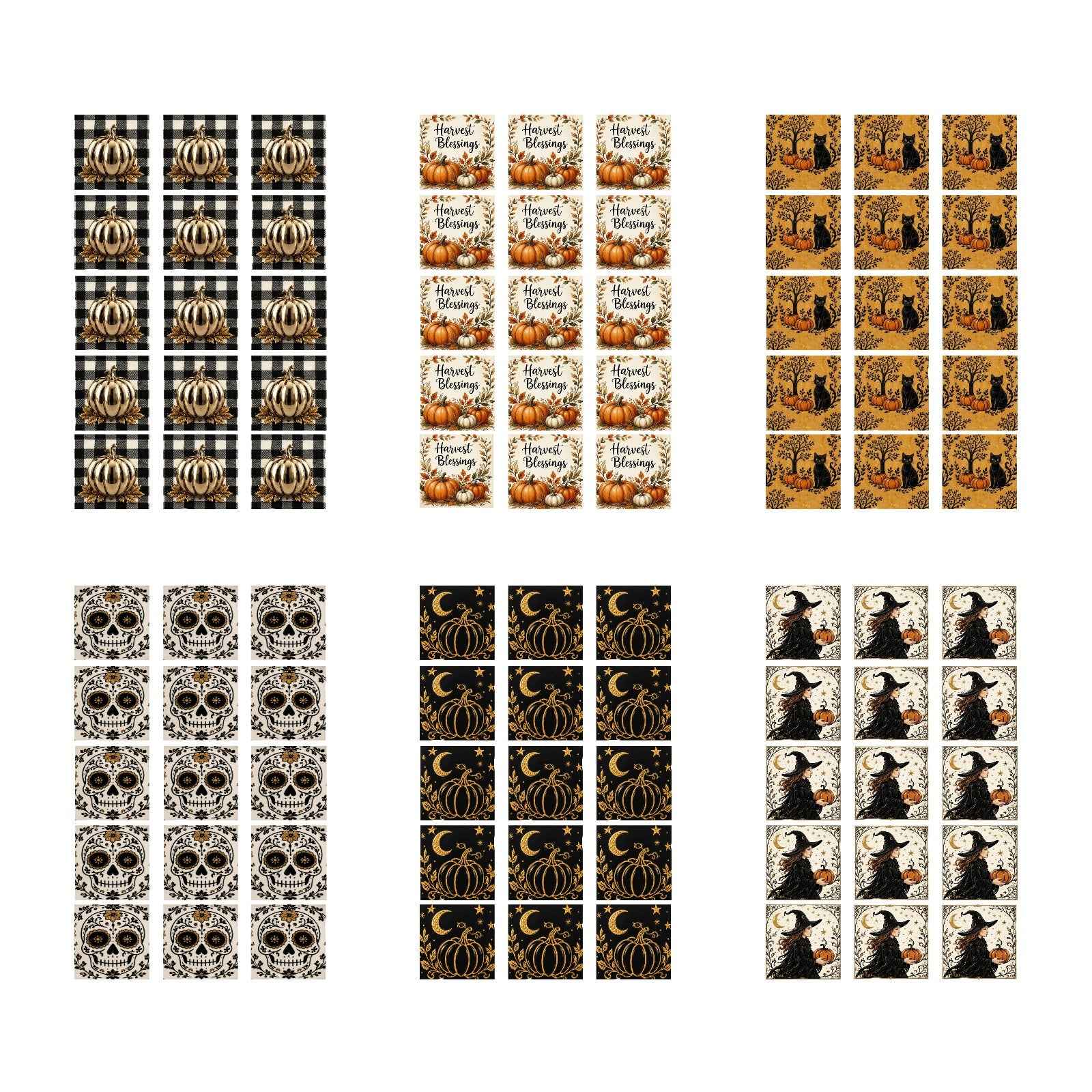 Rich and Rich Halloween Personalized Temporary Tatoo Set of 6 Sheets - Rich and Rich Homeopportunities