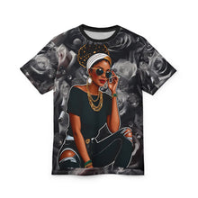 Load image into Gallery viewer, Stylish Women&#39;s Graphic Tee - Fashionable Urban Art Unisex Cut &amp; Sew Tee
