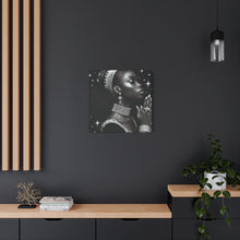 Load image into Gallery viewer, Elegant Black Woman Canvas Art - Stretched Wall Decor for Home
