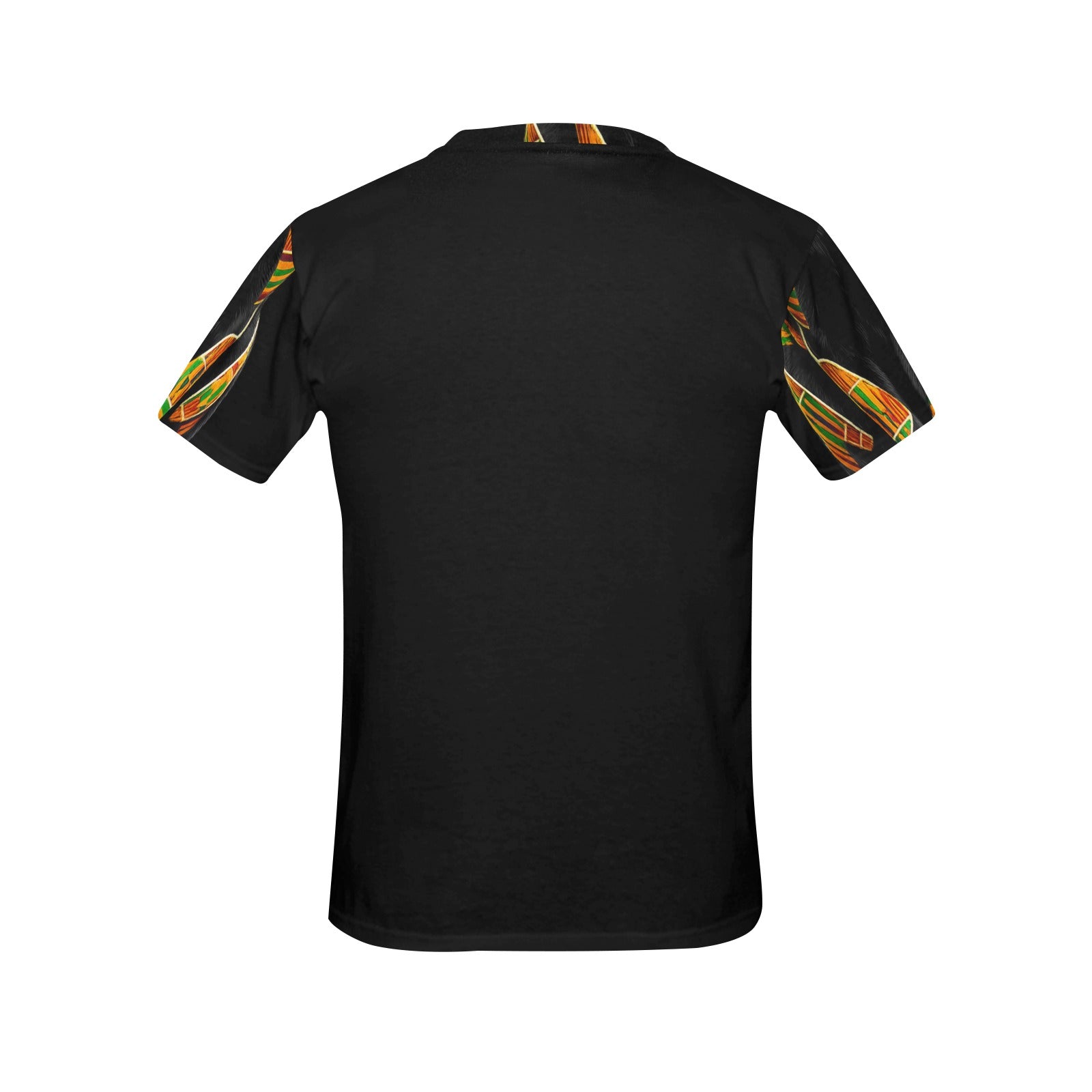 A  Rich and Rich Regal Black Cat with African Elegance Women's Black T-Shirt