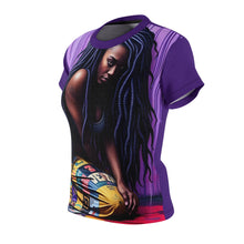 Load image into Gallery viewer, R&amp;RH Vibrant Women&#39;s Worth Purple Tee with Bold Graphic Design - Perfect for Casual Outings
