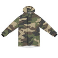 R&RH Camo Green Men's Mid-Length Hooded Coat with fleece lining and hood