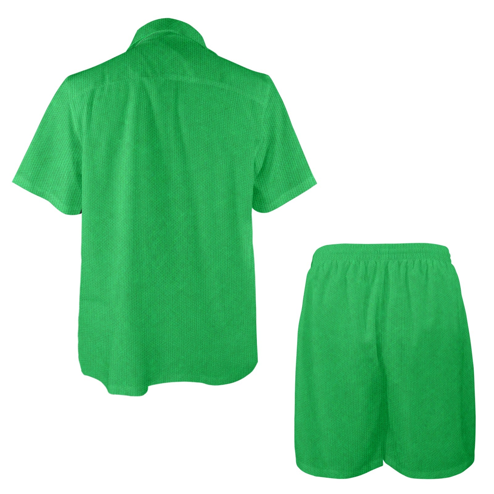 Rich and Rich Men’s Green Shirt and Shorts Golf Outfit Set with Pockets | 4-Way Stretch Casual Resort Set