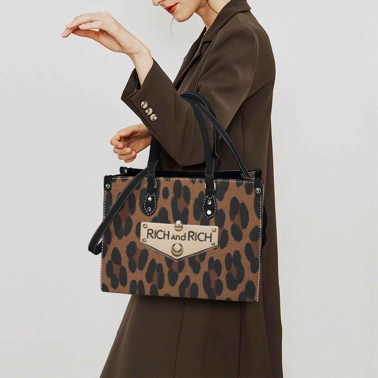 Rich and Rich Animal Print Pu Leather Women's Handbag