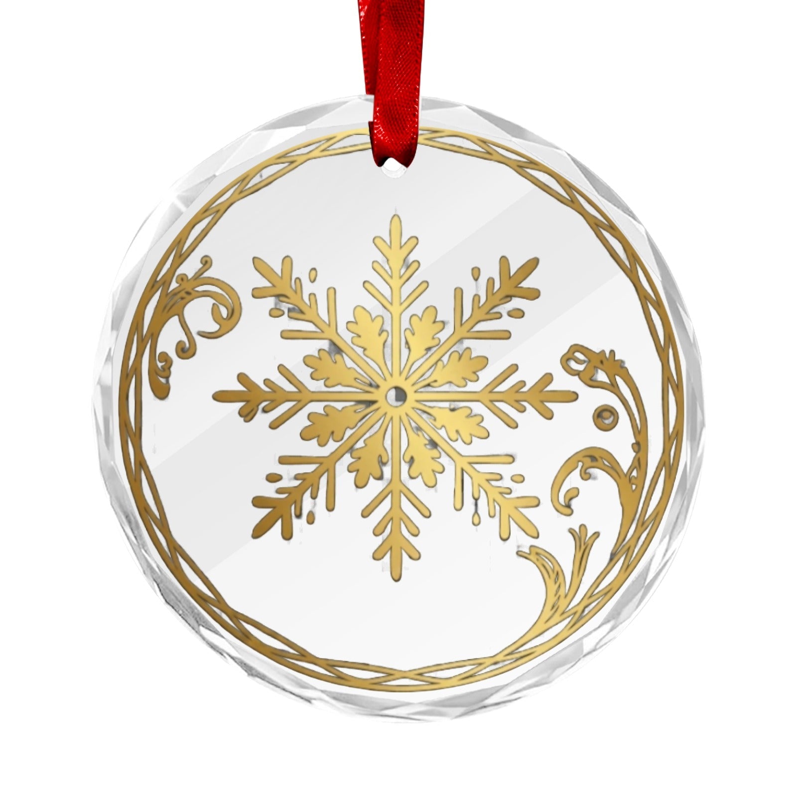 Unity In Harmony Set Of Three Round Crystal Glass Ornaments