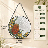 Rich and Rich  WanderGlow Australian Banksia Wattle Stained Glass Suncatcher 11.8inch