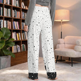 Celestial Lotus Mandala in Starlight Women's Black T-Shirt and Women's Drawstring Lounge Pants