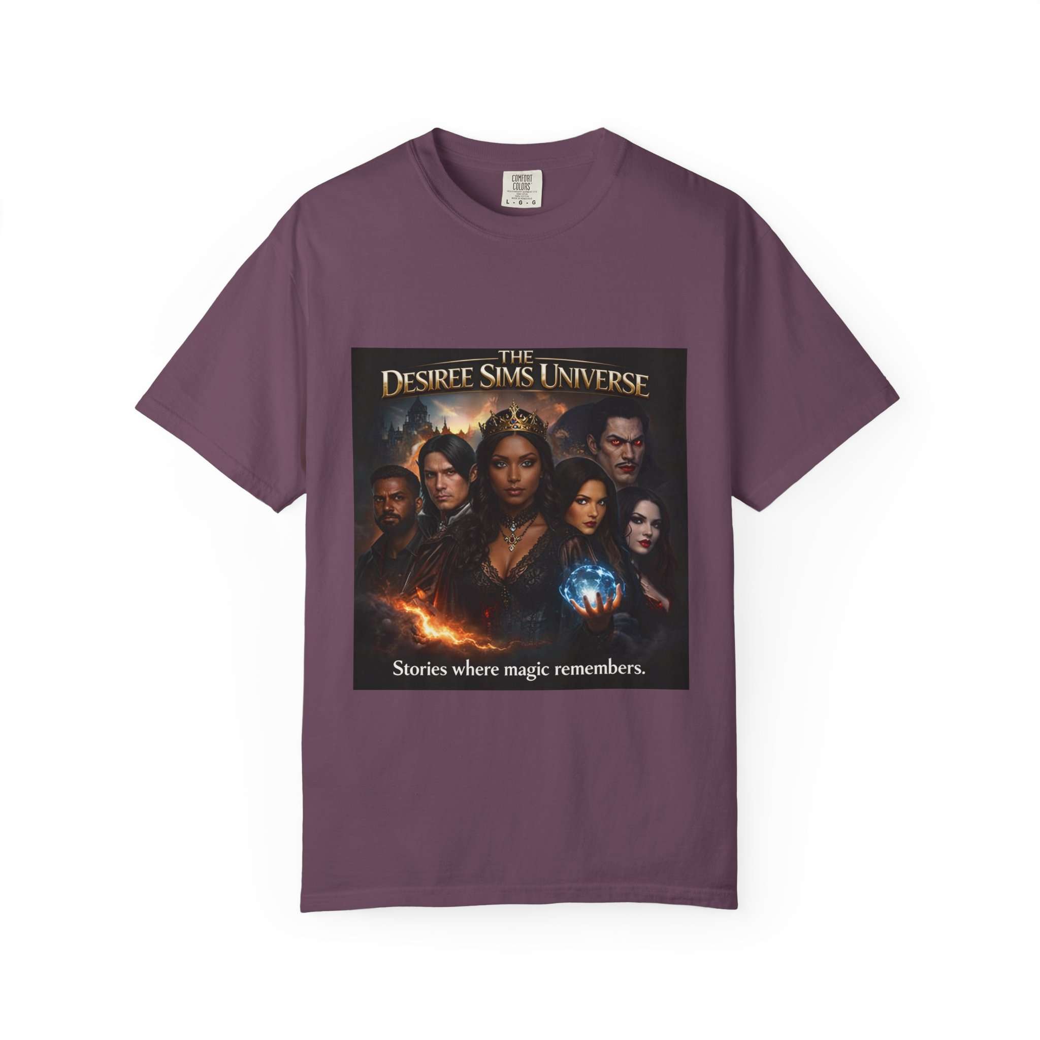 Garment-dyed heavyweight T-shirt with Desiree Sims Universe cast poster print and relaxed fit — additional view 16