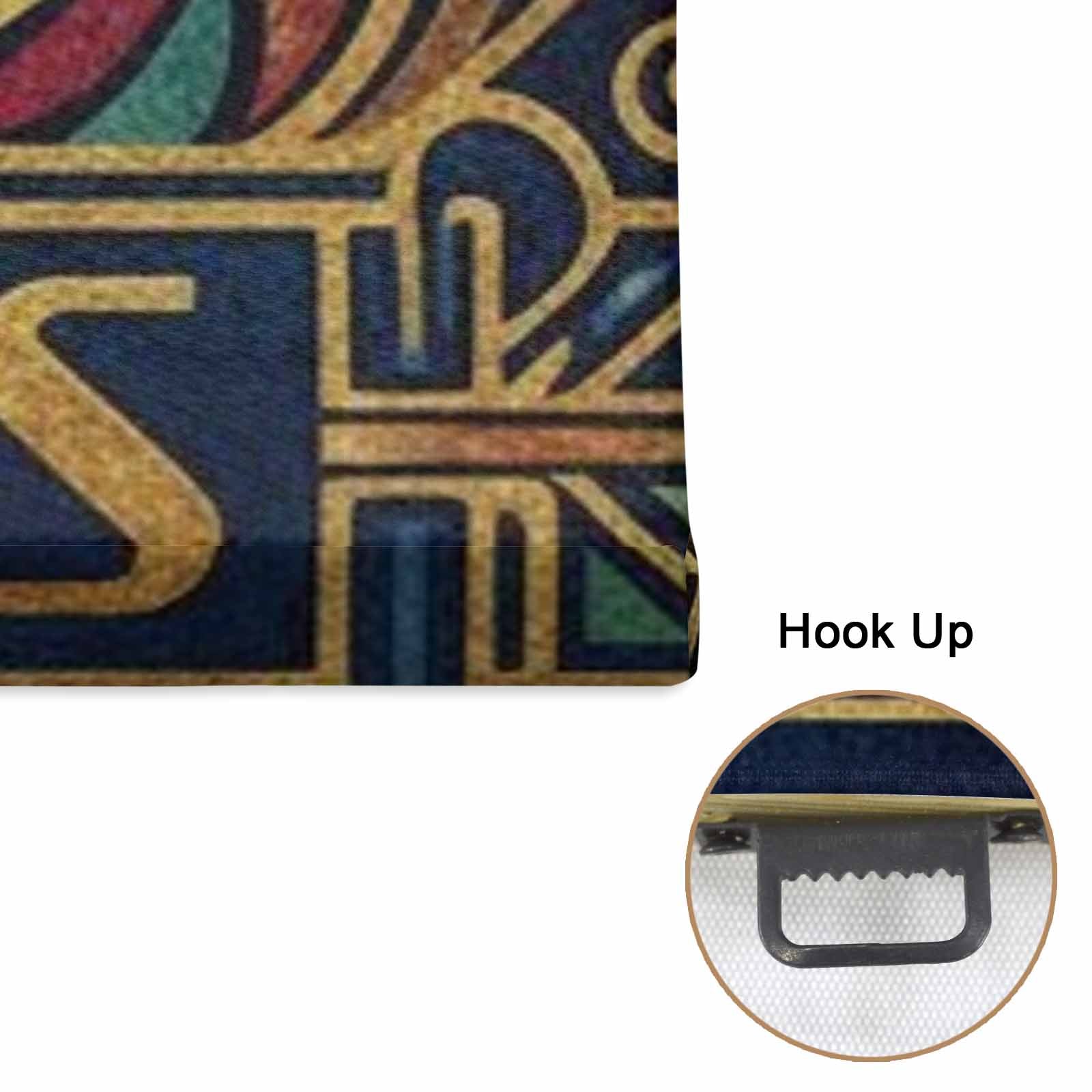 24 x 36 canvas wall art with hunters green exotic rhythms design and wooden frame — side view