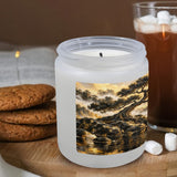 Rich and Rich Black Pine Beneath a Golden Sun Glass Candle