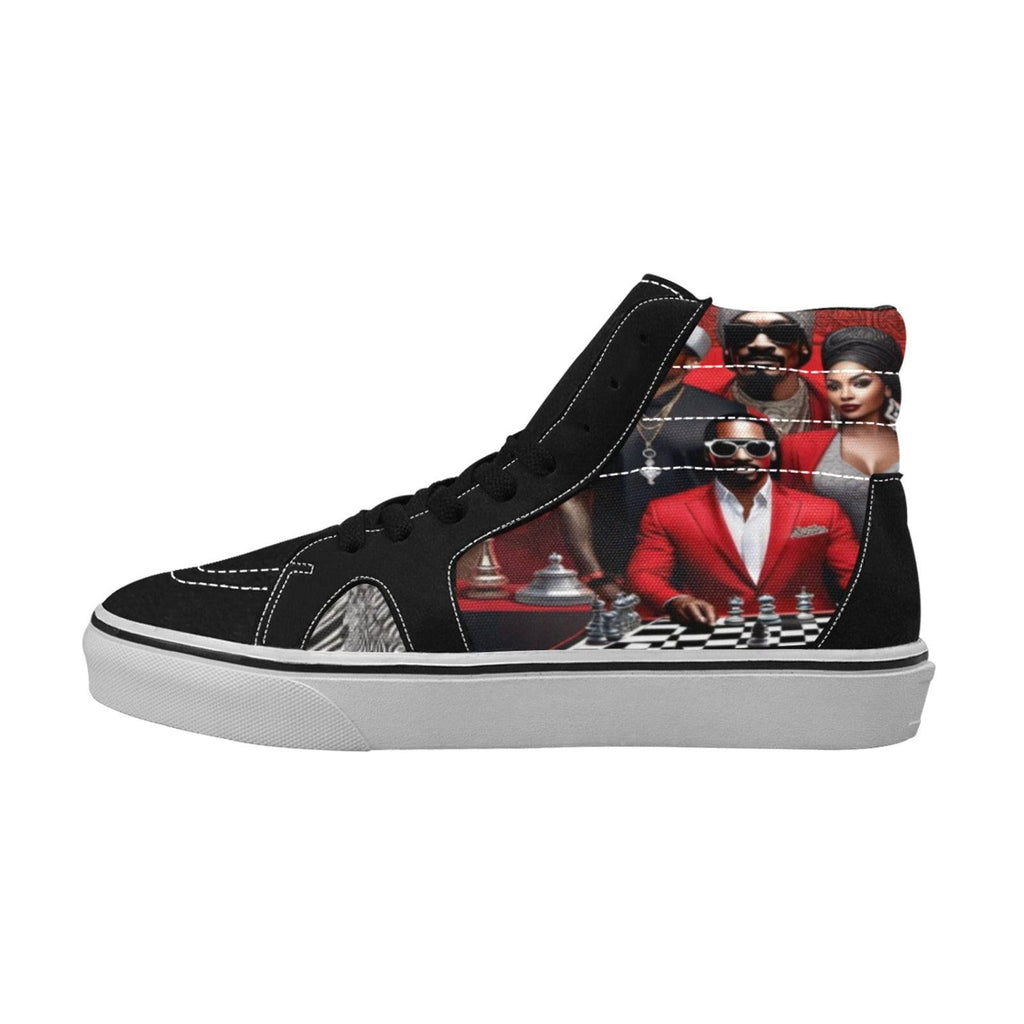 R&RH Caricature Women's High Top Sneakers - Rich and Rich Homeopportunities 