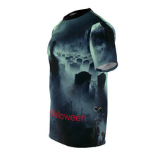 Load image into Gallery viewer, Halloween Themed Unisex Tee, Spooky Graphic Shirt, Costume Party Top, Ghostly Apparel, Unique Holiday T-shirt
