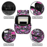 a Y2K Graffiti Hearts Girls Black Large Capacity Backpack
