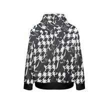 Load image into Gallery viewer, R&amp;RH Black and White Checker Mens Hoodie Men&#39;s Long Sleeve Hoodie (Model H55)
