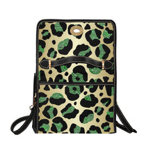 Load image into Gallery viewer, R&amp;RH Emerald Safari Waterproof Canvas Bag Waterproof Canvas Bag-Black (All Over Print) (Model 1641)
