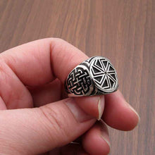 Load image into Gallery viewer, Personalized Viking Ring - Retro Nordic Men&#39;s Titanium Steel Ring
