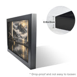 Rich and Rich Charcoal Mountain Sanctuary at Dawn Framed Art Work 36×24inch