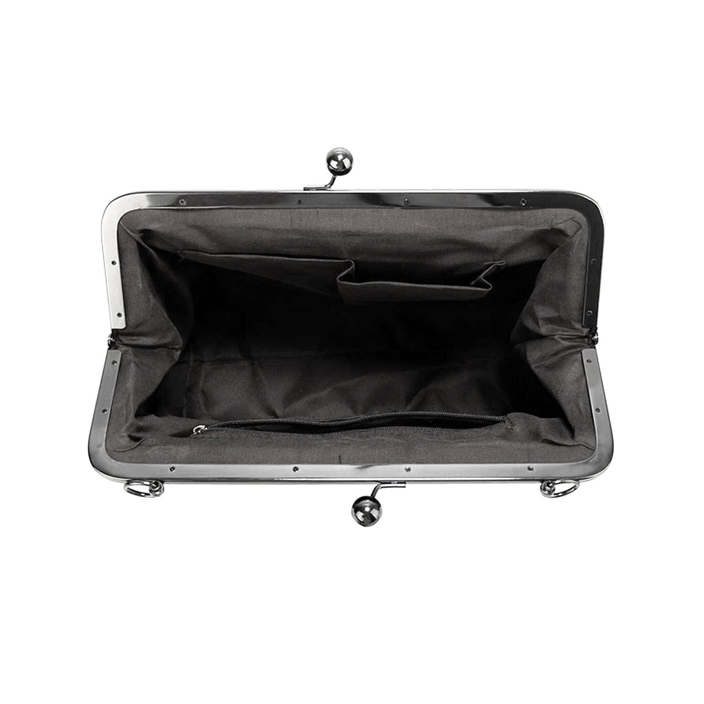 Rich and Rich Purple Floral Kisslock Crossbody Women's Shoulder Bag