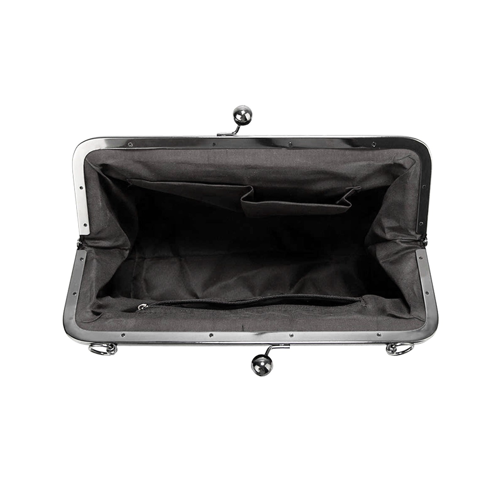 Rich and Rich Purple Floral Kisslock Crossbody Women's Shoulder Bag