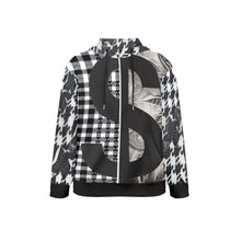 Load image into Gallery viewer, R&amp;RH Black and White Checker Mens Hoodie Men&#39;s Long Sleeve Hoodie (Model H55)

