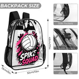Clear PVC backpack with matching insulated lunch bag and pencil case and mesh side pockets — product detail