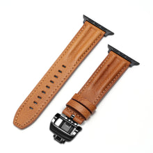 Load image into Gallery viewer, Luxury Full-Grain Leather Butterfly Buckle Band for Apple Watch
