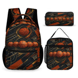 Basketball designer backpack with coordinating insulated lunch bag and pencil case — additional view 6