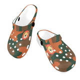 Critter Kicks Boys Orange Camouflage King Of The Jungle Clogs