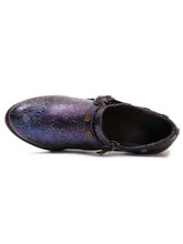 Load image into Gallery viewer, Adalee Retro Floral Embossed Shoes
