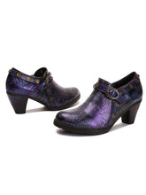 Load image into Gallery viewer, Adalee Retro Floral Embossed Shoes
