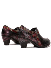 Load image into Gallery viewer, Adalee Retro Floral Embossed Shoes
