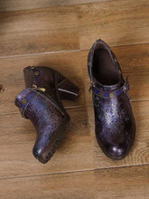Load image into Gallery viewer, Adalee Retro Floral Embossed Shoes
