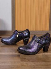 Load image into Gallery viewer, Adalee Retro Floral Embossed Shoes
