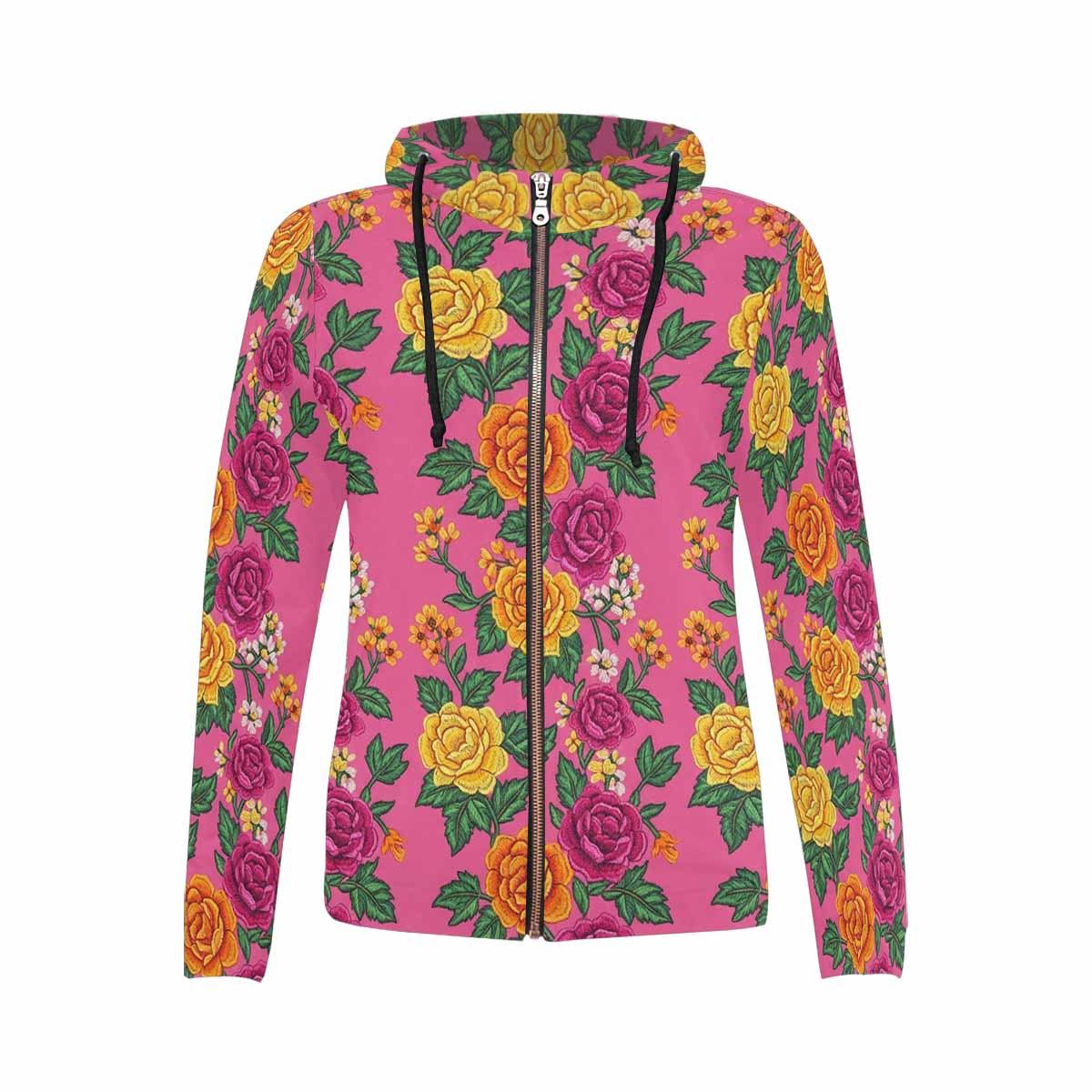 Rich and Rich Women's Print Full Zip Hoodie