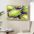Rich and Rich Verdant Vines Watercolor Natural Wood Frame Painting | 36×24 Inch Canvas Wall Art
