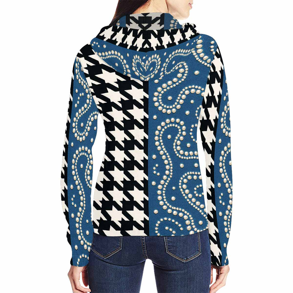 Rich and Rich Women's Print Full Zip Hoodie