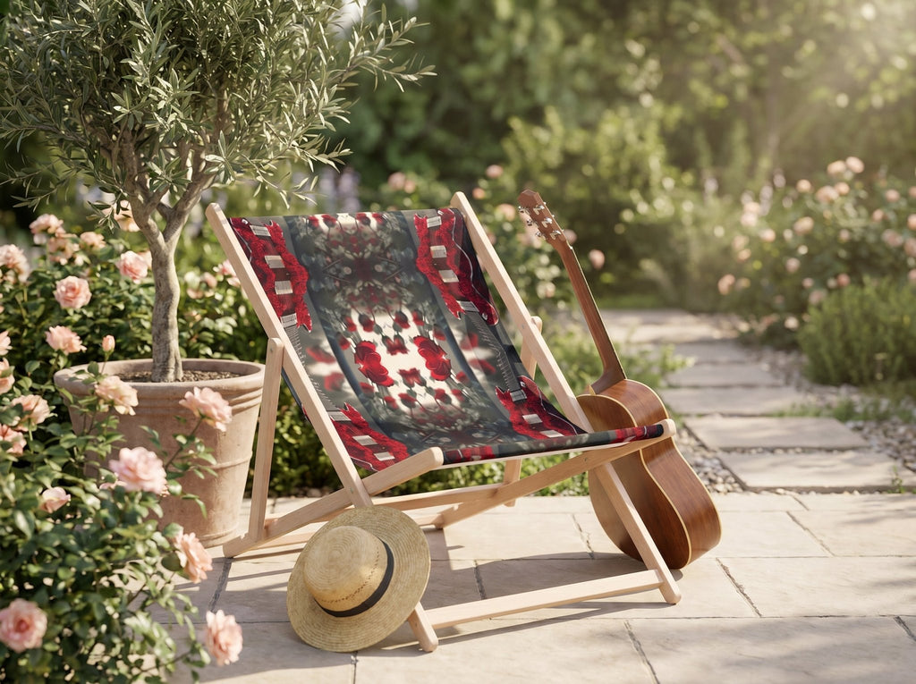 Guitar Design Double Deckchair - Rich and Rich Homeopportunities