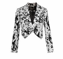 Load image into Gallery viewer, Amour Geometric Blazer – Stylish Women’s Tailored Jacket
