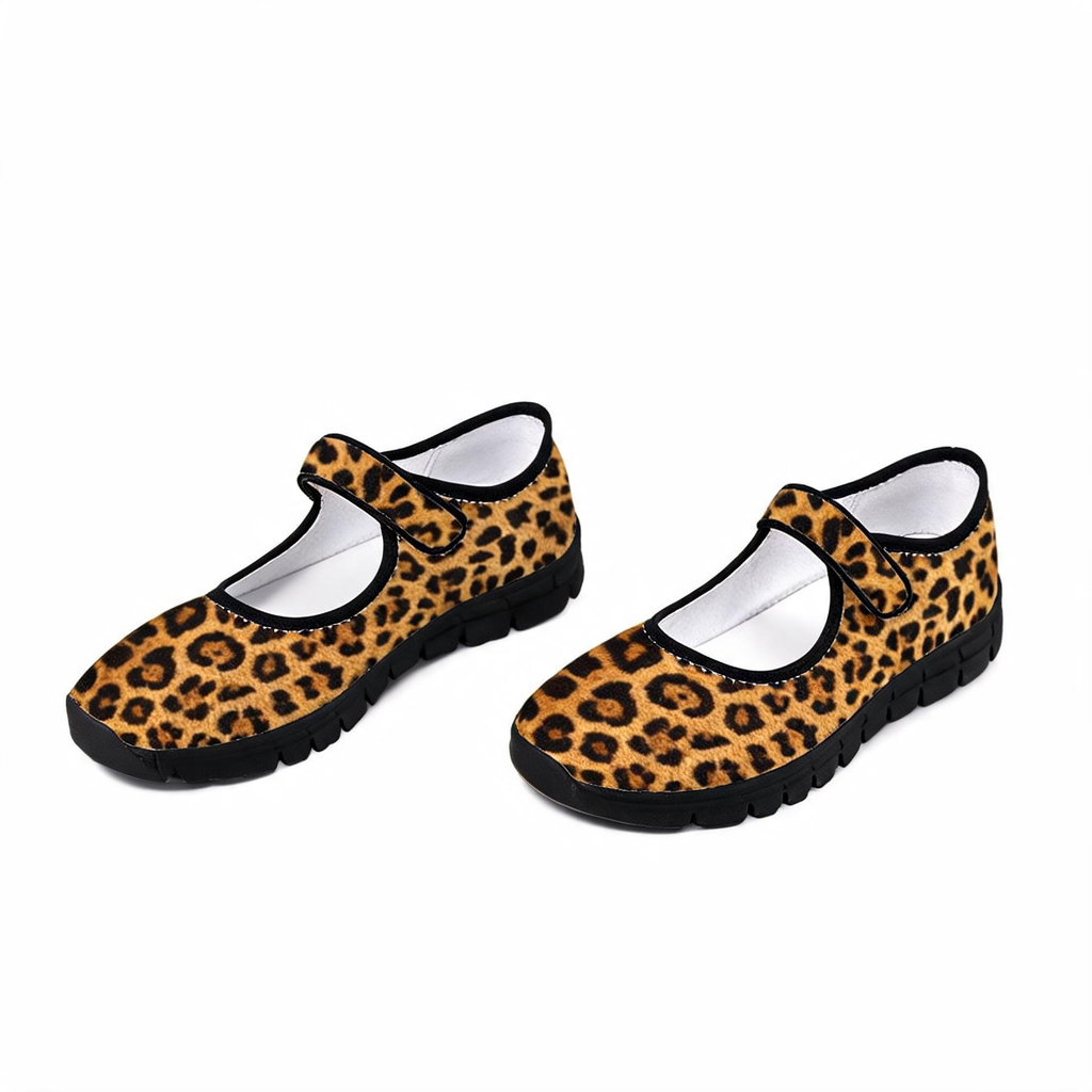 Rich and Rich Brown Animal Print Women's Mary Jane's