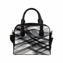 Load image into Gallery viewer, Rich and Rich Black &amp; White Abstract Women's Shoulder Bag
