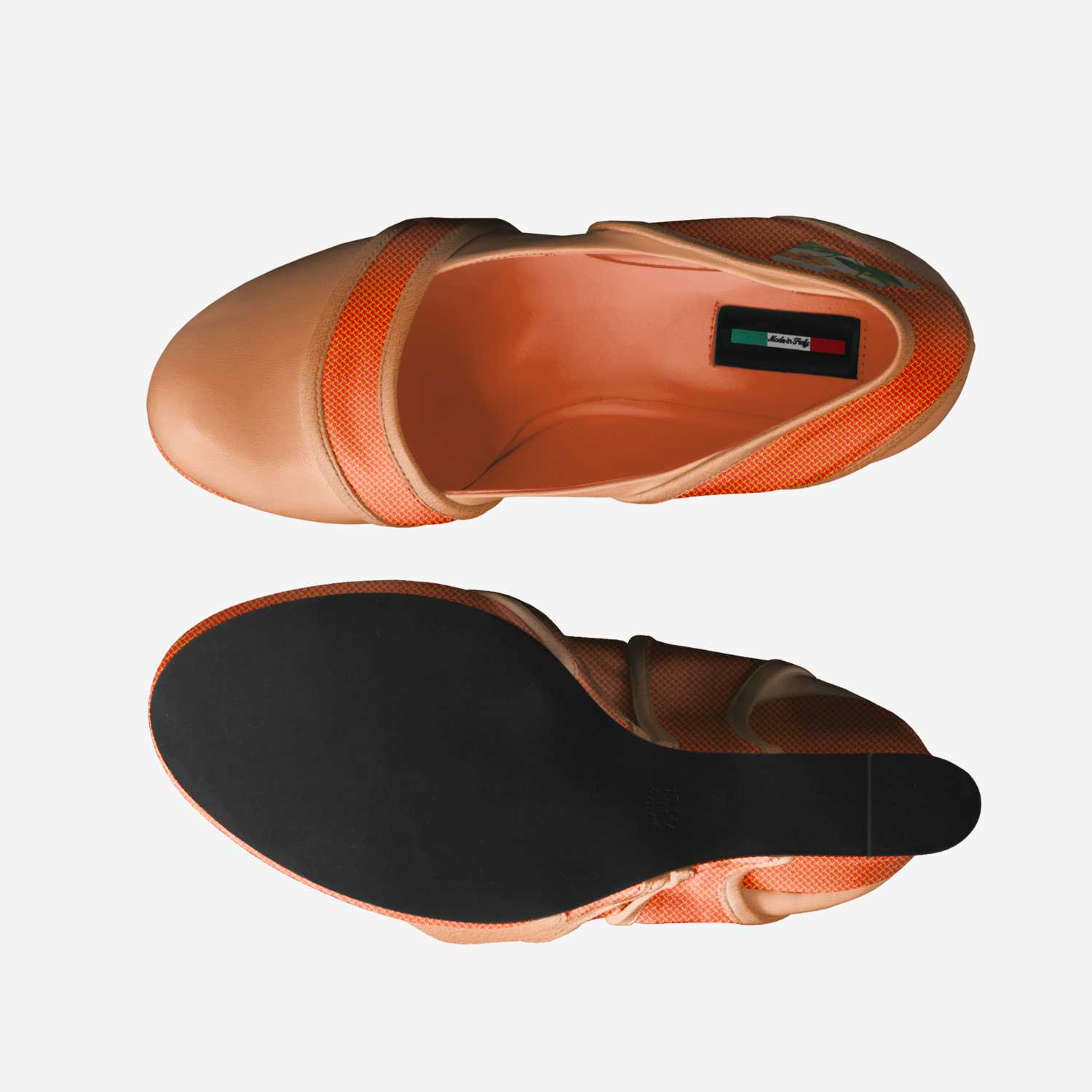 Rich and Rich BeigeEssence Women's Orange Leather Platform Pump