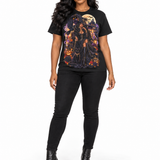 Rich & Rich Midnight Coven Queen Halloween Women's Black T-Shirt